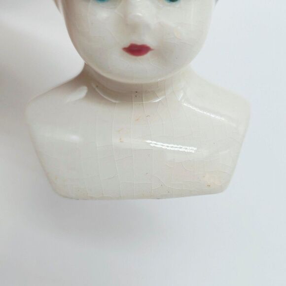 Small Antique China Doll Ceramic Head - Picture 9 of 10